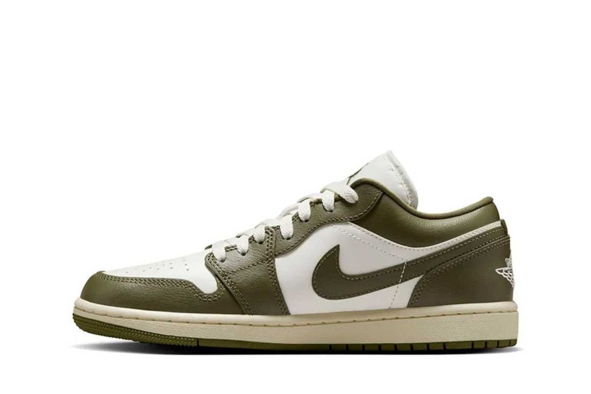 Tênis Nike Air Jordan 1 Low Medium Olive Verde