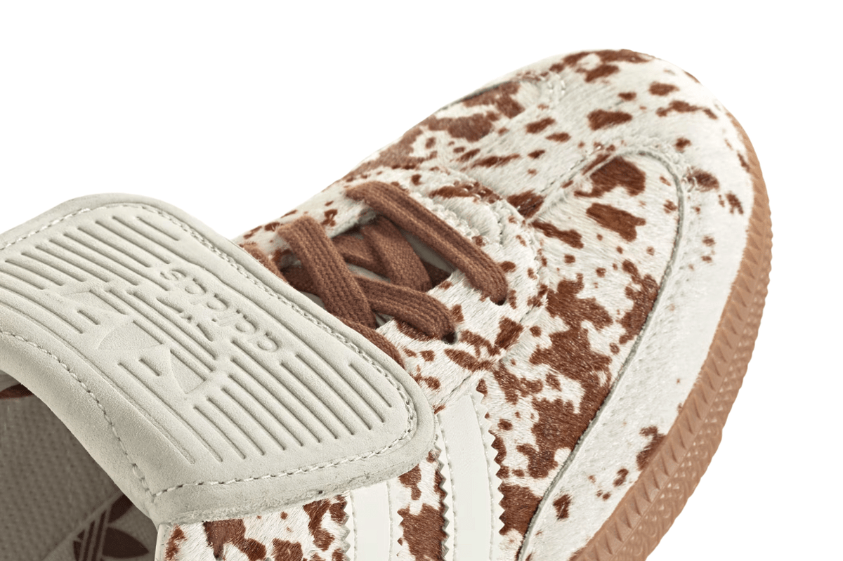 Tênis Adidas Samba LT Cow Print Brown White Marrom
