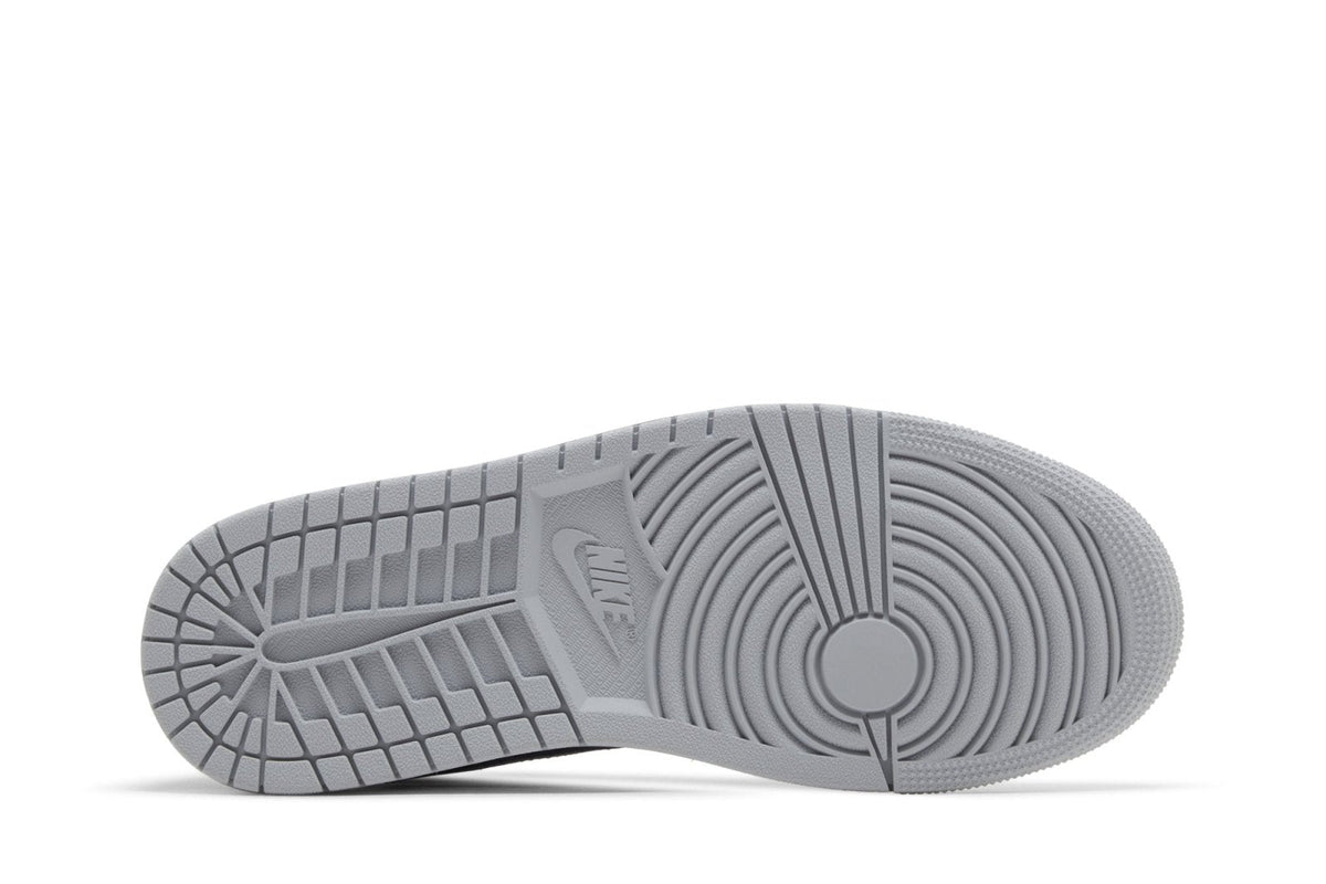 Tênis Nike Air Jordan 1 Mid Wolf Grey Midnight Navy Cinza