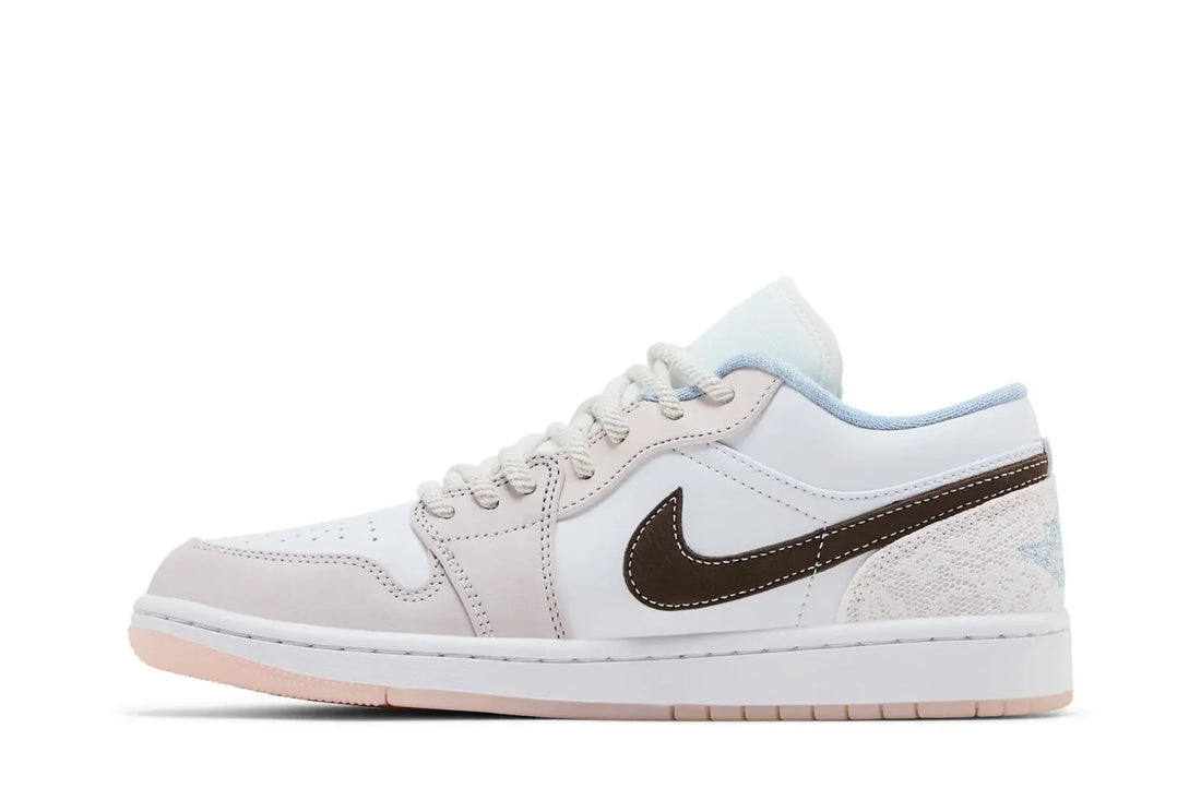 Tênis Nike Air Jordan 1 Low Coral Bege