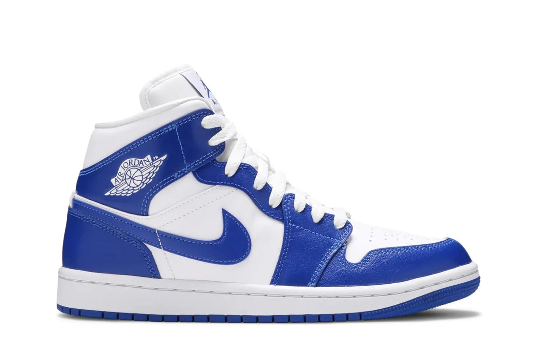 Tênis Nike Air Jordan 1 Mid Kentucky Blue Azul