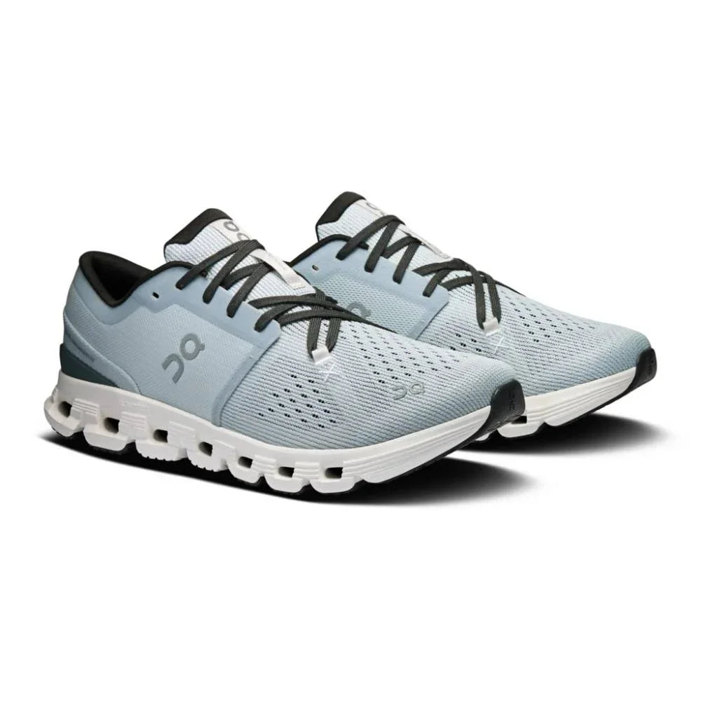 Tênis On Running Cloud X 4 Azul Claro Cinza
