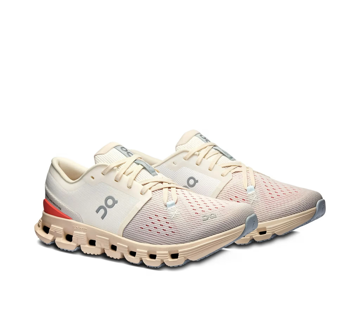 Tênis On Running Cloud X 4 Branco Salmão