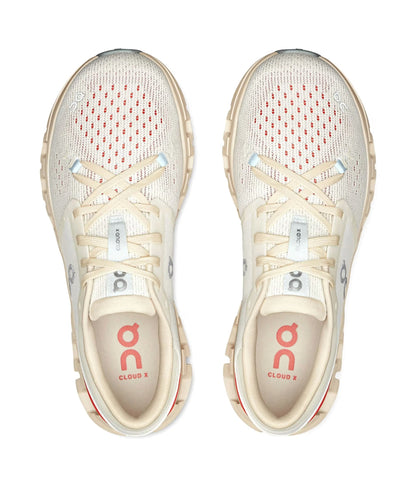 Tênis On Running Cloud X 4 Branco Salmão