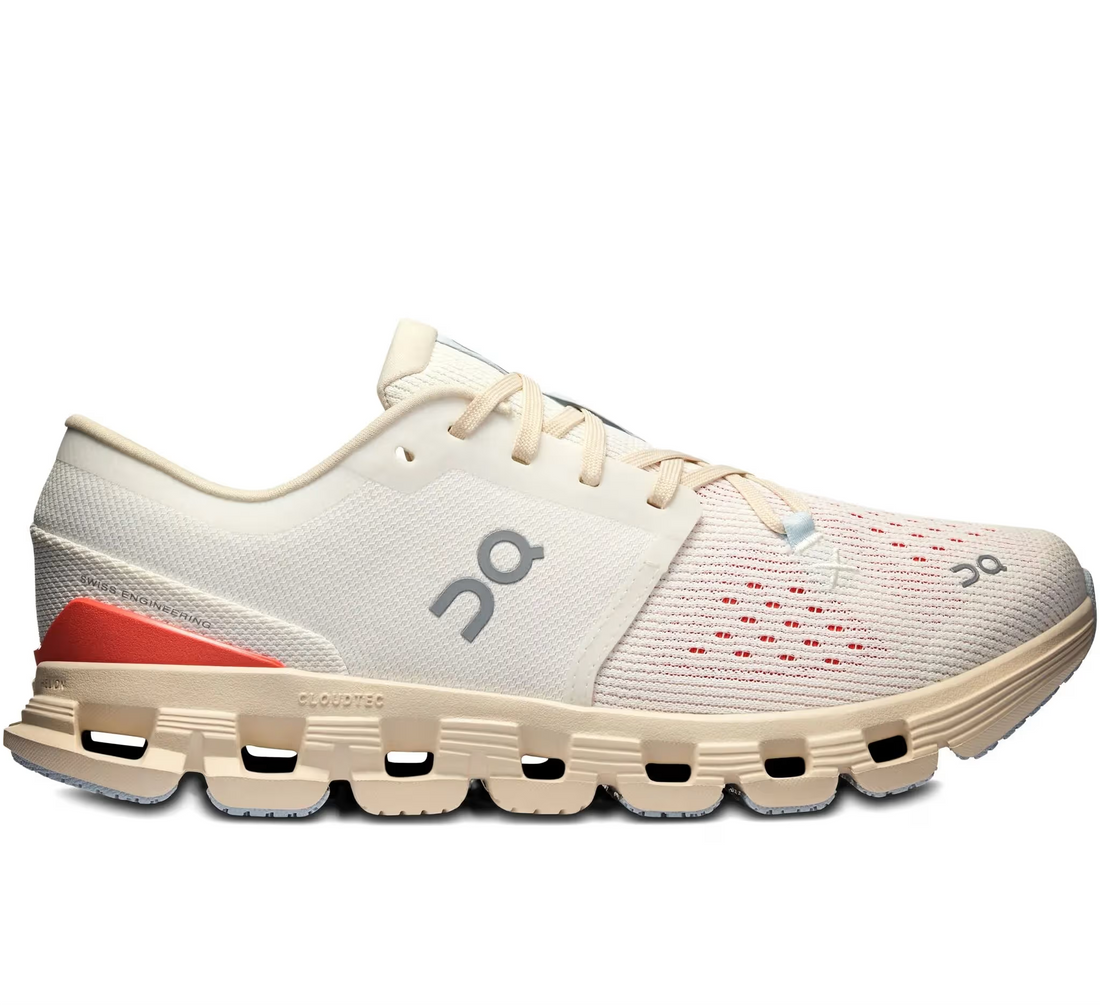 Tênis On Running Cloud X 4 Branco Salmão