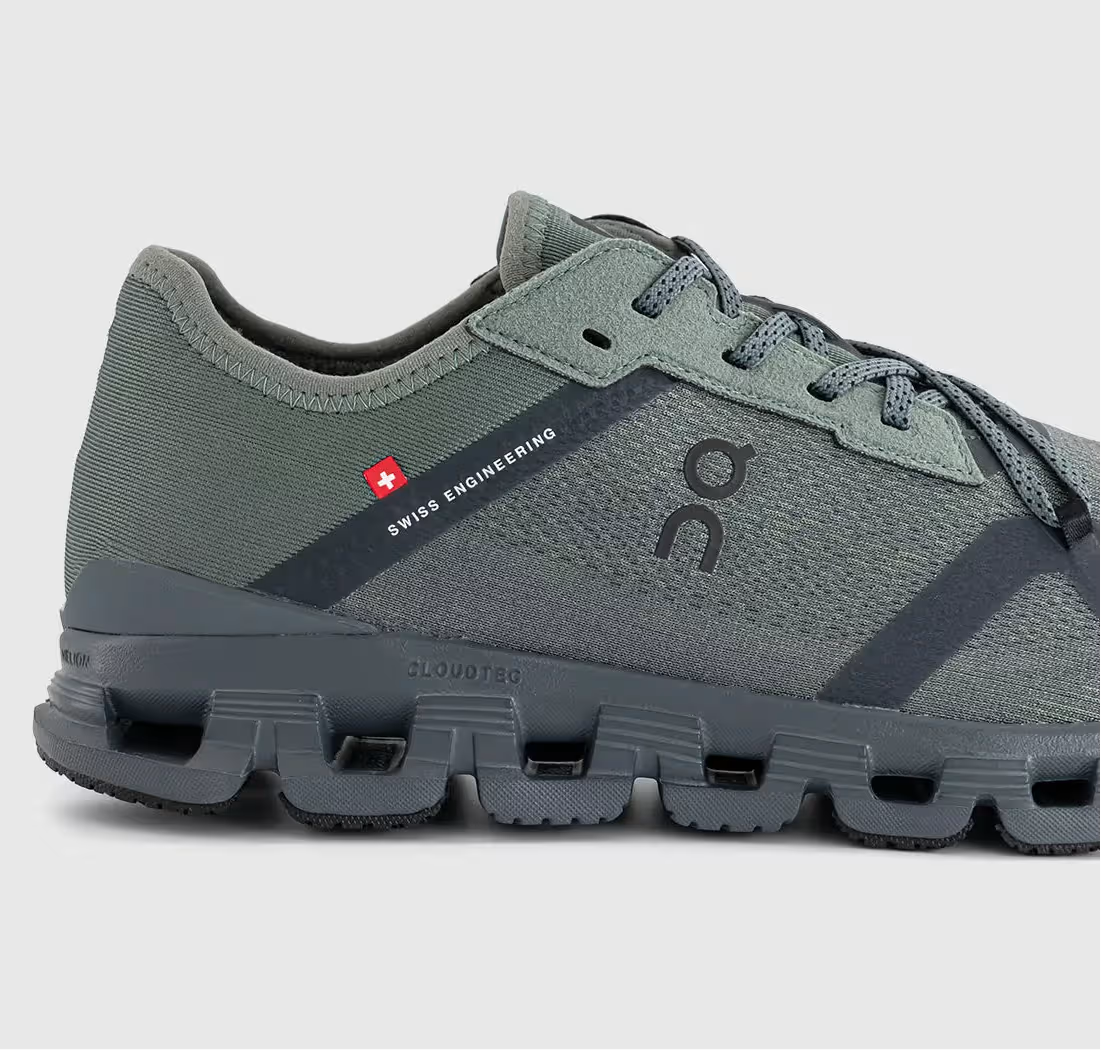 Tênis On Running Cloud X 4 Verde Olive Cinza