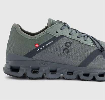 Tênis On Running Cloud X 4 Verde Olive Cinza