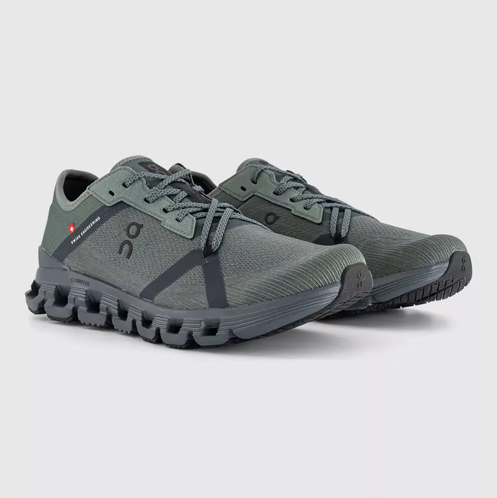 Tênis On Running Cloud X 4 Verde Olive Cinza