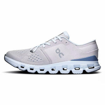 Tênis On Running Cloud X 4 Prata Azul Claro