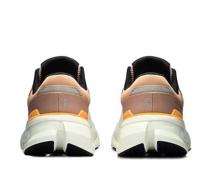 Tênis On Running Cloudrunner 2 Creme Marrom Laranja