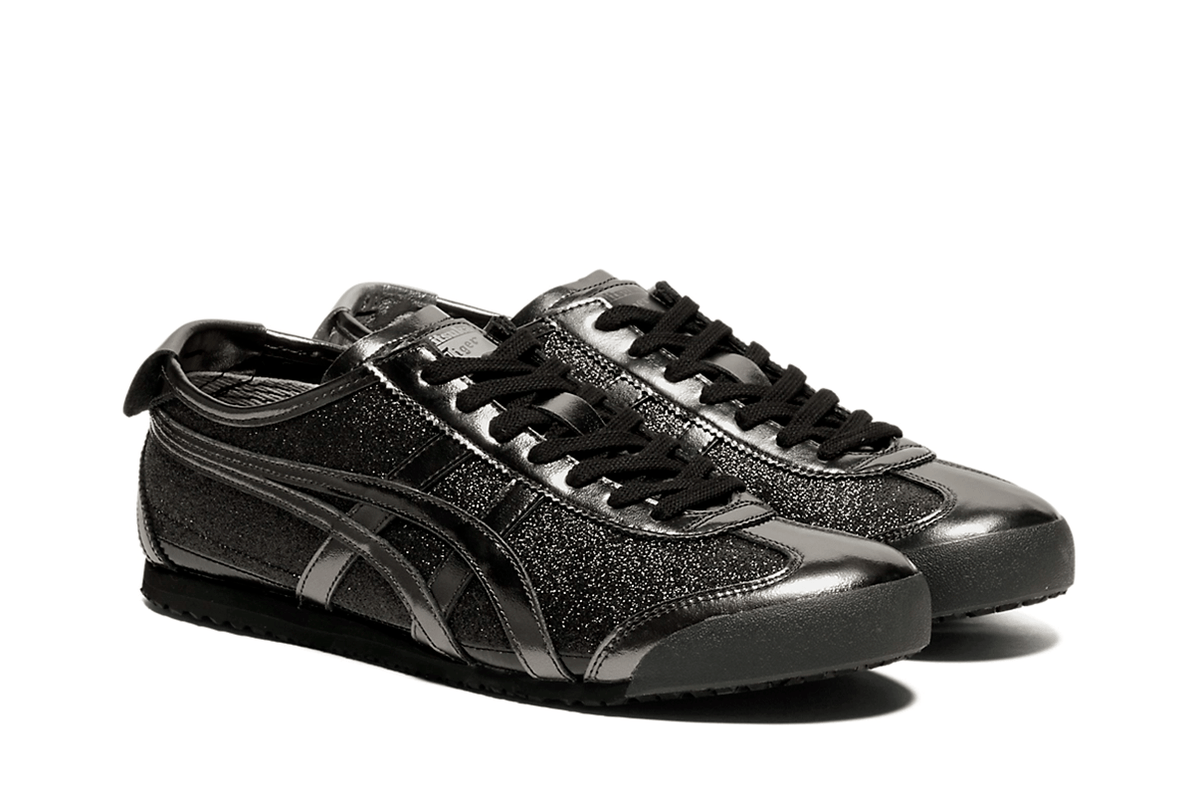 Tênis Onitsuka Tiger Mexico 66 Glitter Pack Black Gunmetal Preto