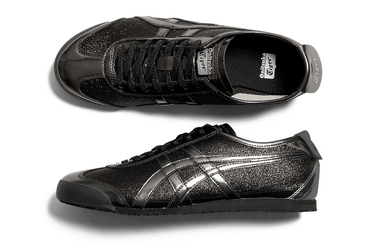 Tênis Onitsuka Tiger Mexico 66 Glitter Pack Black Gunmetal Preto