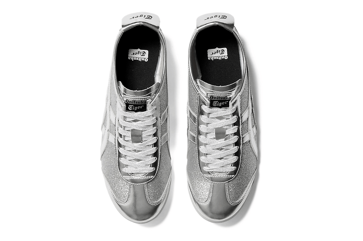 Tênis Onitsuka Tiger Mexico 66 Glitter Pack Pure Silver Prateado