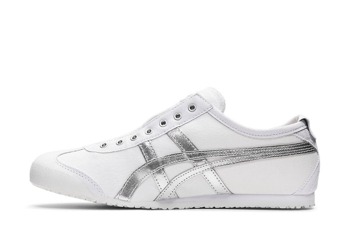 Tênis Onitsuka Tiger Mexico 66 Slip-On White Pure Silver Prateado