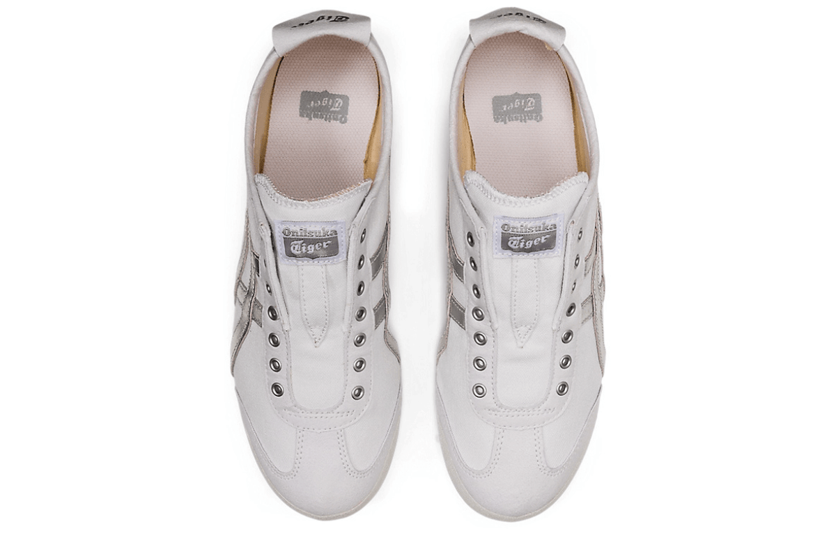 Tênis Onitsuka Tiger Mexico 66 Slip-On White Pure Silver Prateado