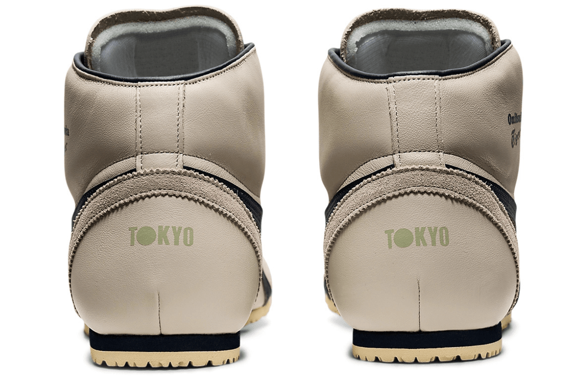Tênis Onitsuka Tiger Mexico Mid Runner Birch Indian Ink Bege