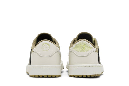 Tênis Nike Travis Scott x Air Jordan 1 Low Golf Neutral Olive Verde