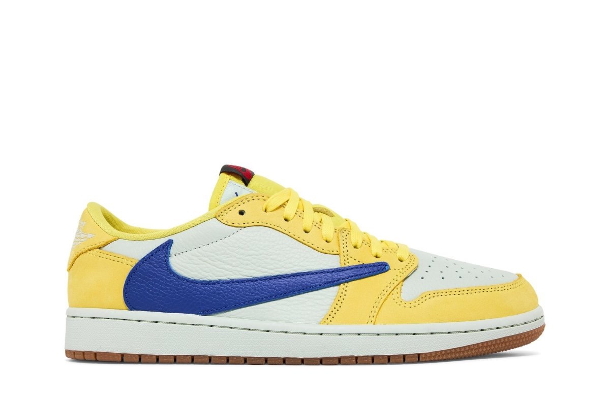 Tênis Nike Travis Scott x Air Jordan 1 Low Og Canary Amarelo