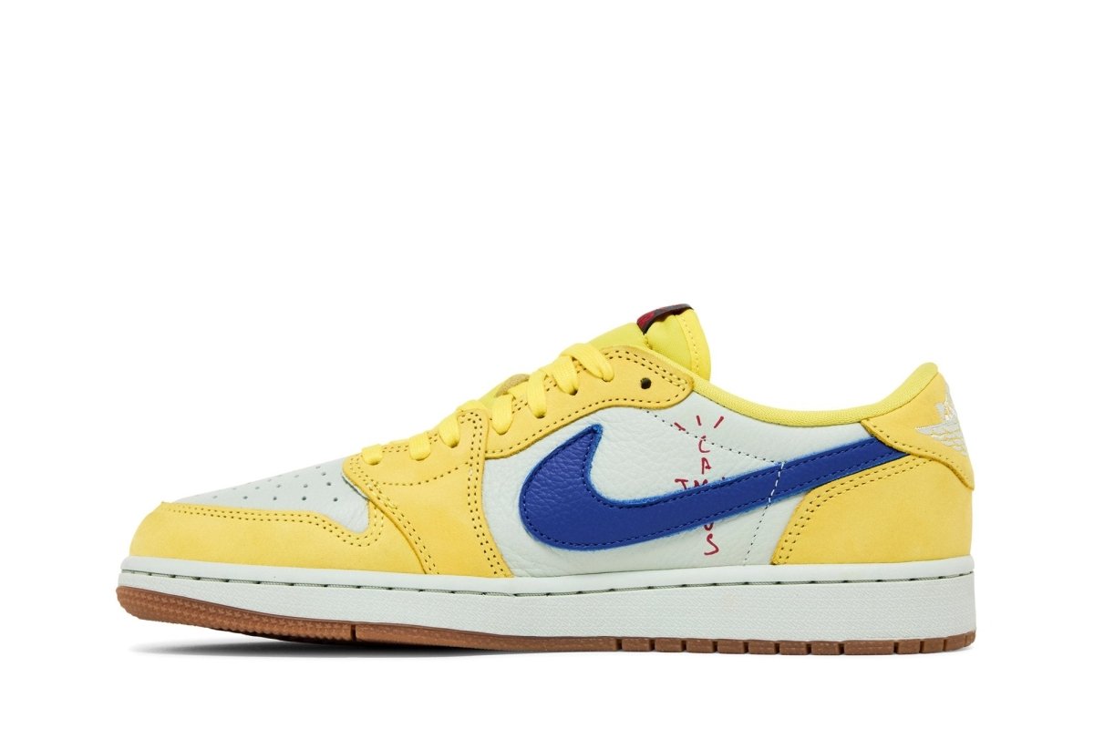 Tênis Nike Travis Scott x Air Jordan 1 Low Og Canary Amarelo